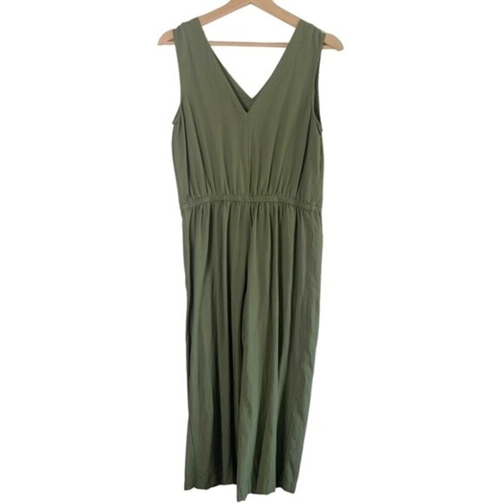 Old Navy Olive Green Sleeveless Cropped Jumpsuit Size S Women